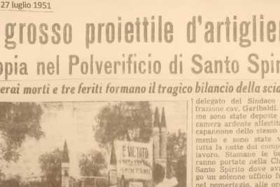 Quando nel 1951 esplose un grosso ordigno a Santo Spirito: � la storia della polveriera "Ioio"